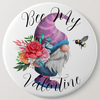 Bee My Valentine fun romantic badge