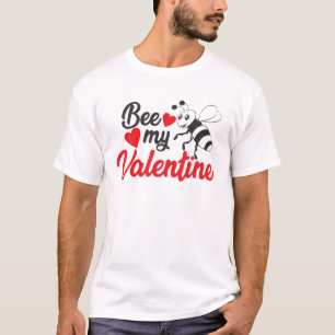 Bee My Valentine Funny Pun Joke Valentines Day Cou T-Shirt