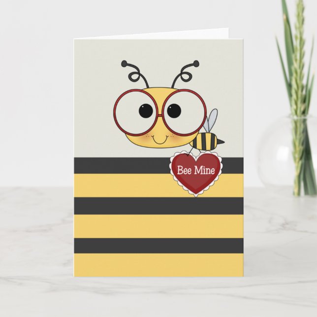 Bee My Valentine Holiday Card (Front)
