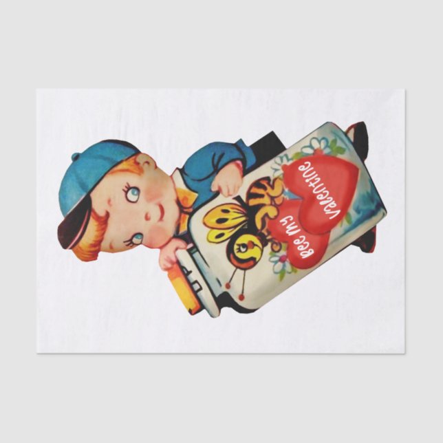 Bee My Valentine Tissue Paper (Front)