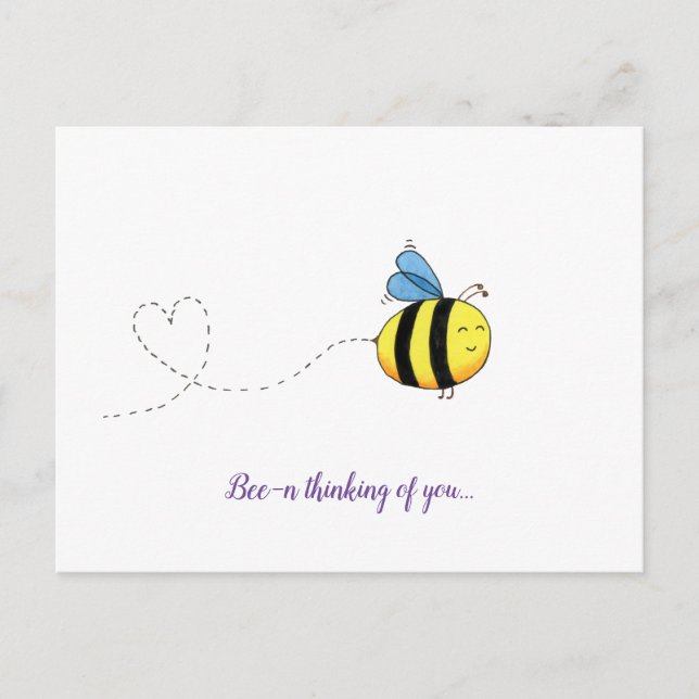 Bee-n thinking of you...  postcard (Front)