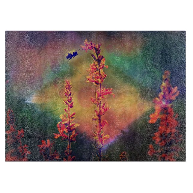 Bee N Wildflowers Diamond Cutting Board (Front)