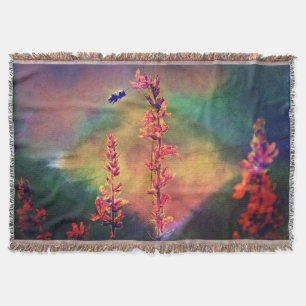 Bee N Wildflowers Diamond Earth TonesThrow Blanket