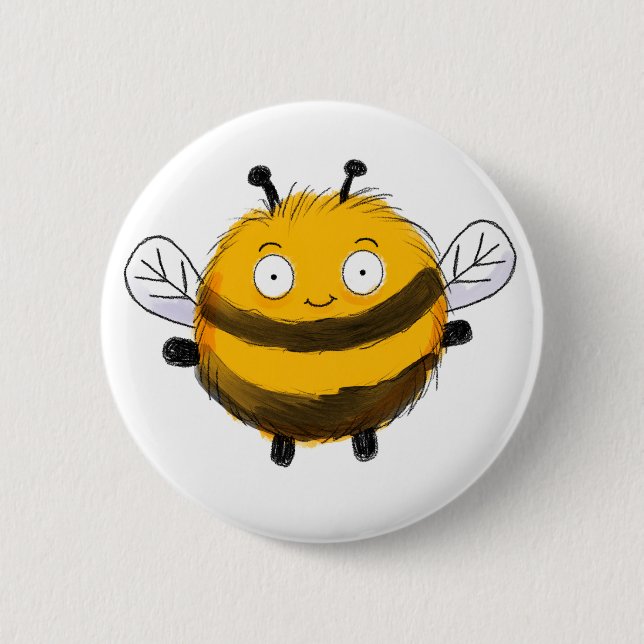Bee nice to me I'm sensitive 6 Cm Round Badge (Front)