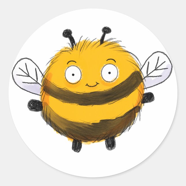 Bee nice to me I'm sensitive Classic Round Sticker (Front)