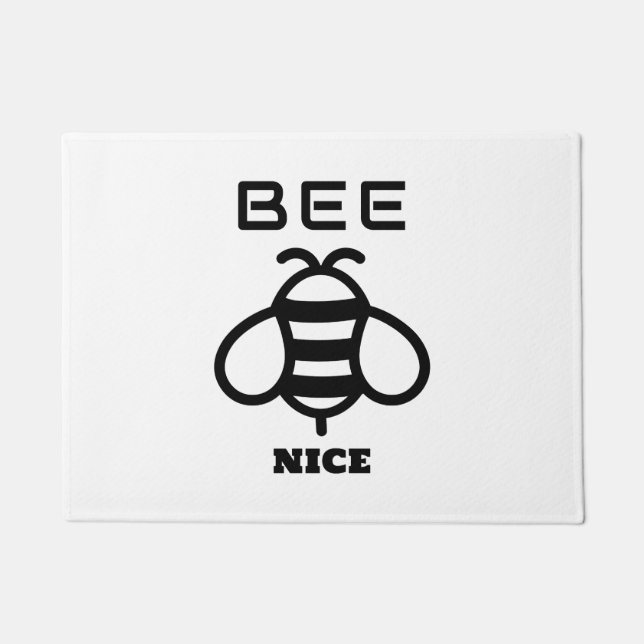 Bee Nice with Minimal Design Doormat (Front)