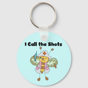 Bee Nurse I Call the Shots Tshirts and Gifts Key Ring