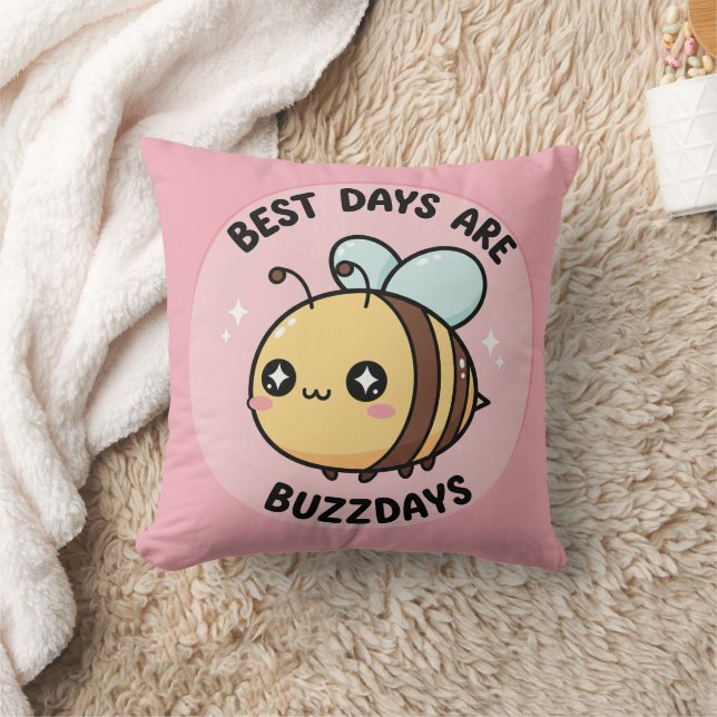 Bee Nursery Pillow – Cute Bumblebee Decor (Blanket)
