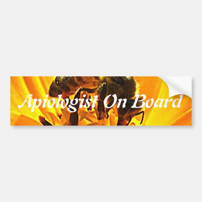 Bee on a Flower Bumper Sticker (Front)