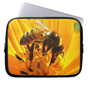 Bee on a Flower Laptop Sleeve