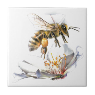 Bee on a flower tile