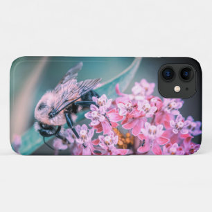 Bee on a Pink Bloom iPhone 11 Case