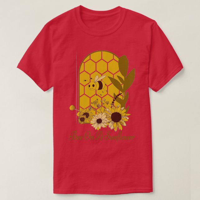 Bee On A Sunflower 111 T-Shirt (Design Front)