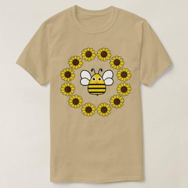 bee on a sunflower 35 T-Shirt (Design Front)