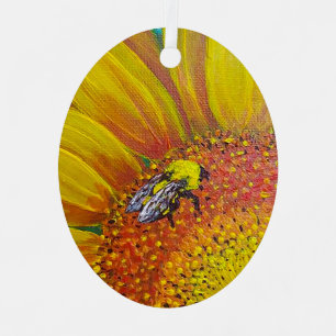 Bee on a Sunflower Ornament