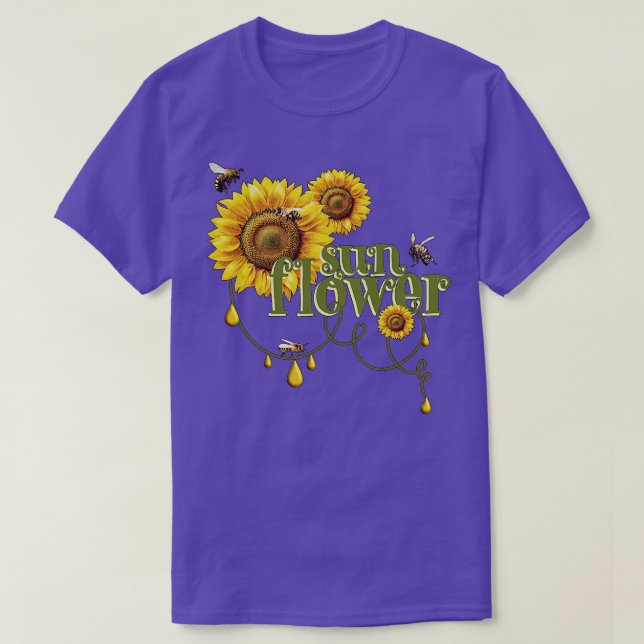 BEE ON A SUNFLOWER T-Shirt (Design Front)