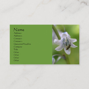 Bee On Bluebell Flower Business Card