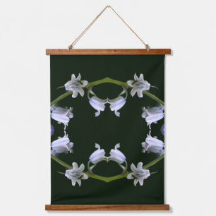 Bee On Bluebell Flower Multiplied Abstract Hanging Tapestry