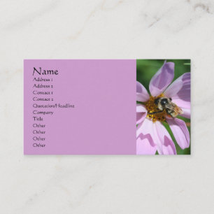 Bee On Cosmos Nature Photography Business Card