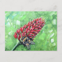 Bee on Crimson Clover Painting