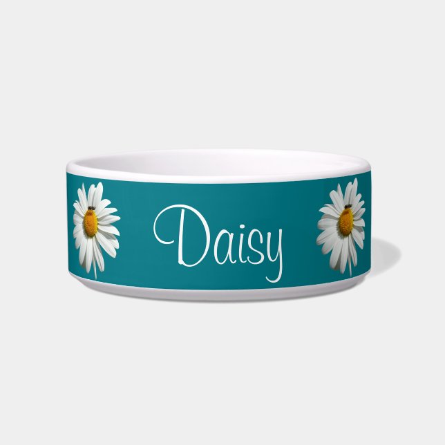 Bee on Daisy Alaskan Summer Nature Photo Bowl (Front)