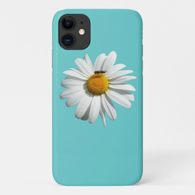 Bee on Daisy Alaskan Summer Nature Photo Case-Mate iPhone Case (Back)