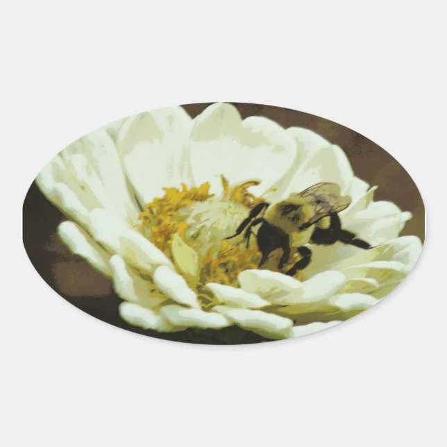 Bee on Flower Sticker (Front)