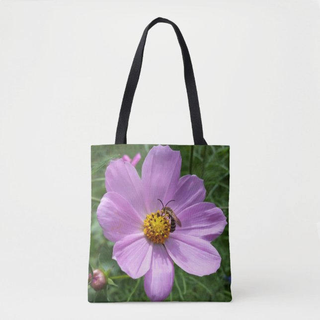 bee on flower tote bag (Front)