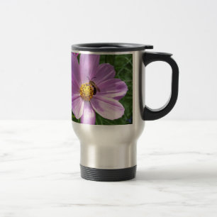 bee on flower travel mug