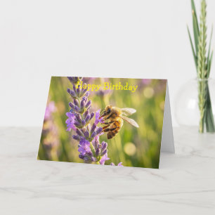 Bee on Lavender Card