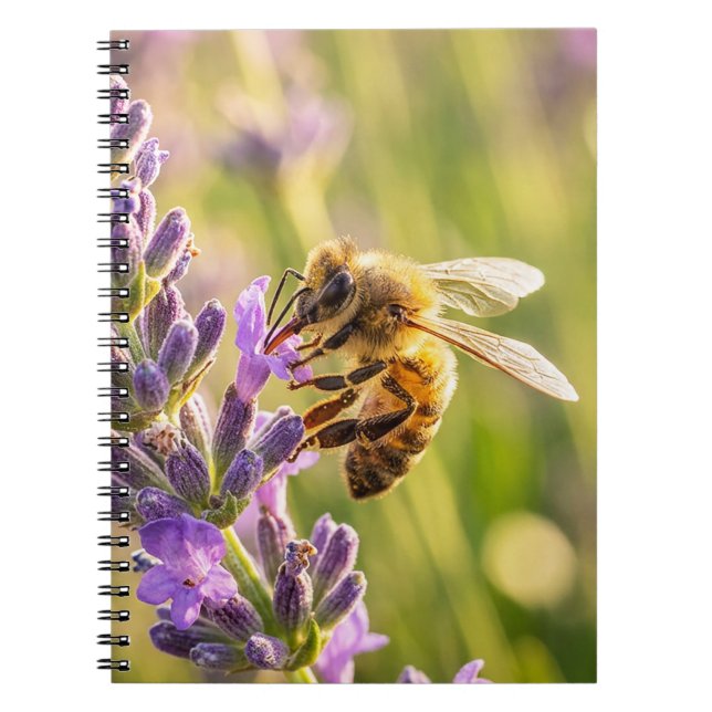 Bee on Lavender Notebook (Front)