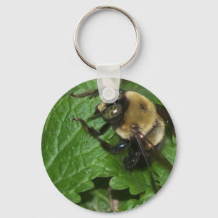 Bee on Lemon Balm Key Ring