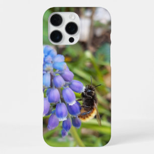 Bee on Muscari Armeniacum , Grape Hyacinth iPhone 16 Pro Max Case