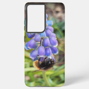 Bee on Muscari Armeniacum , Grape Hyacinth Samsung Galaxy Case