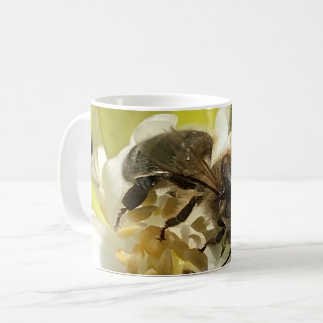 Bee on Orange Blossom  Coffee Mug (Front Left)