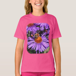 Bee On Purple Aster Nature T-Shirt