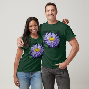 Bee On Purple Daisy Flower Nature  T-Shirt