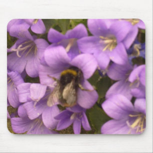 Bee on Purple Flowers Mousepad
