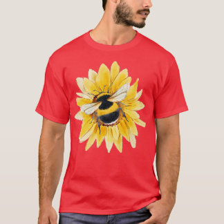 Bee on sunflower 4 T-Shirt