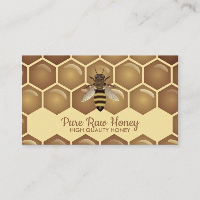 Bee on the Honeycomb Apiarist farm Business Card (Front)