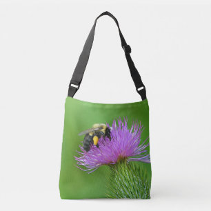 Bee On Thistle Crossbody Bag
