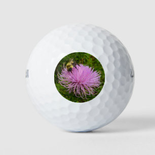 Bee on Thistle Flower Nature Golf Balls