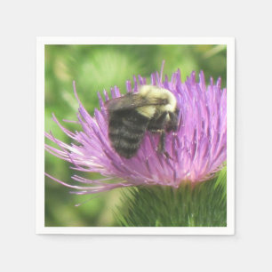 Bee On Thistle Napkin