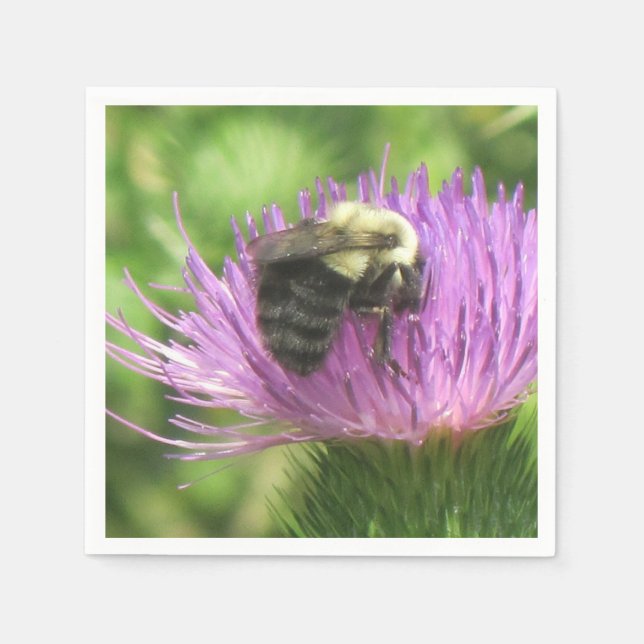 Bee On Thistle Napkin (Front)