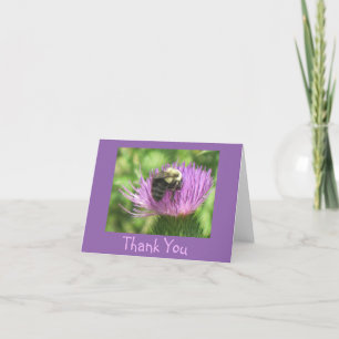 Bee On Thistle Thankyou Card