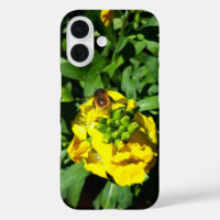 Bee on Yellow Flowers