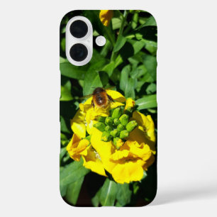 Bee on Yellow Flowers iPhone 16 Case