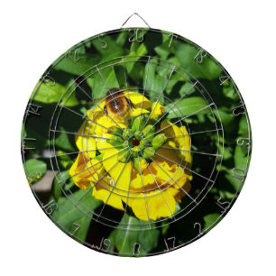 Bee on Yellow Flowers Dartboard