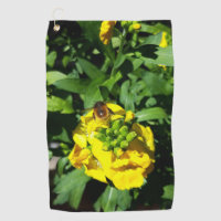 Bee on Yellow Flowers