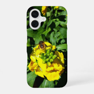 Bee on Yellow Flowers iPhone 16 Case